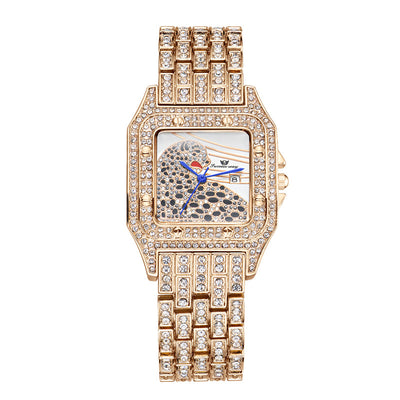 Reloj de Cuarzo para Mujer con Diamantes y Estampado Leopardo - Image 5