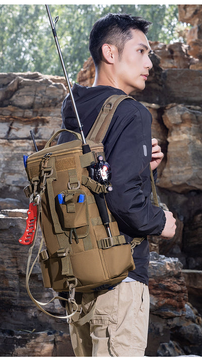 Mochila de Pesca Táctica con Múltiples Compartimentos y Sistema MOLLE - Image 25