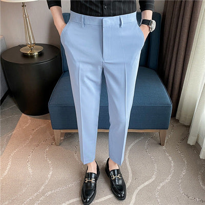 Pantalones de Traje Casual Primavera-Verano con Drapeado y Stretch Cómodo - Image 12