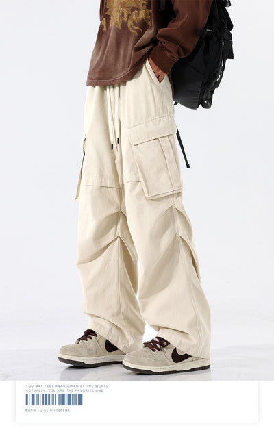 Pantalones Plisados Retro para Hombre - Corte Recto Casual Tendencia - Image 16