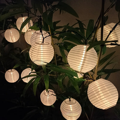 Cadena de Luces Solares con Linternas Coloridas para Decoración
