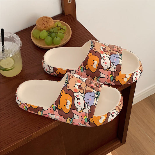 Pantuflas Cómodas para Mujer con Diseño Infantil y Suela Gruesa