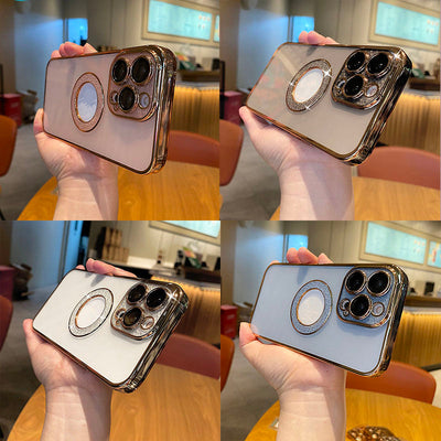 Funda Telefónica con Diamantes Electrochapados y Protector de Lente - Image 27