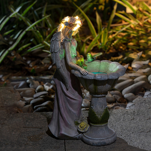 Ángel Luminoso Solar para Jardín - Artesanía en Resina - Image 4