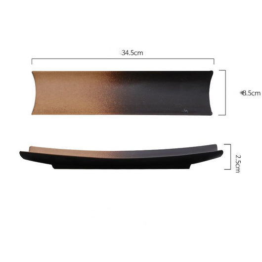 Plato Rectangular Negro para Sushi y Comida Asiática - Image 14