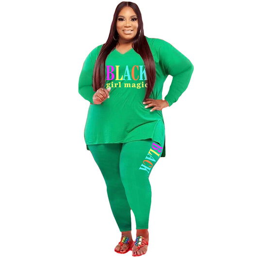 Conjunto Deportivo Estampado Talla Grande para Mujer - Image 7