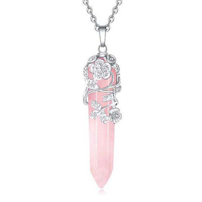 Flor de Rosa en Cristal Natural Hexagonal - Image 23