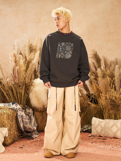 Pantalón de Trabajo Cintura con Lazo Pierna Recta Ancha - Image 12