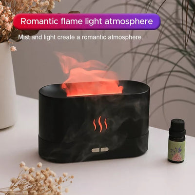 Difusor Ultrasónico con Efecto Llama LED RGB y Aromaterapia - Image 16