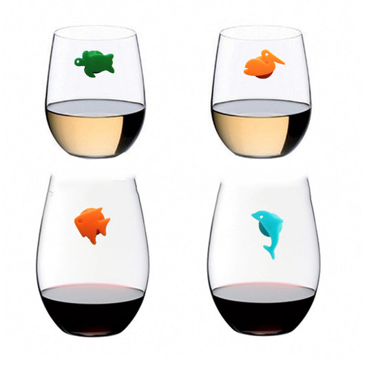 Marcador de Copa de Vino con Diseño de Pececito de Silicona - Image 5