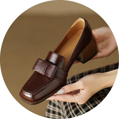 Zapatos Ejecutivos de Cuero Suave con Tacón Robusto - Image 2