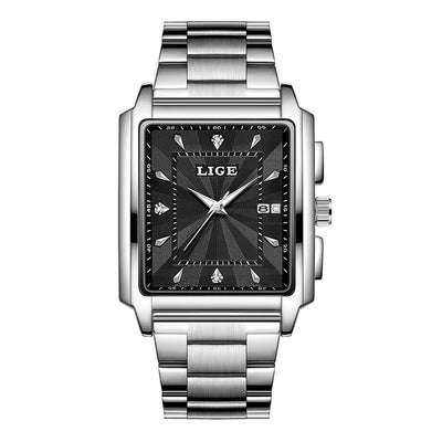 Reloj de Hombre con Esfera Cuadrada Grande y Correa de Acero Inoxidable - Image 8