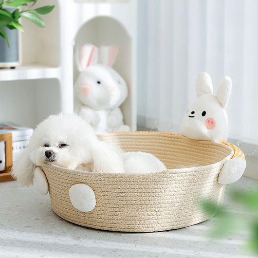 Cama Nido para Gatos de Cuerda de Algodón - Rascador Tejido para Gatos y Conejos - Image 15