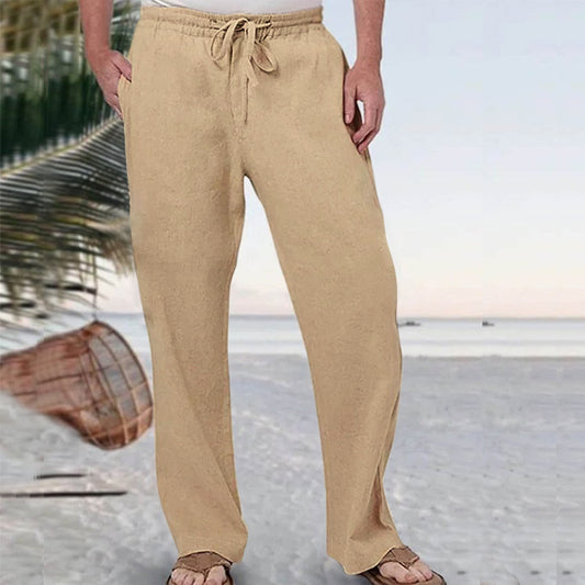 Pantalones Deportivos de Lino Holgados para Hombre - Image 2