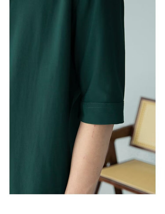 Camisa Cuello Mao Manga Corta Estilo Chino - Image 17