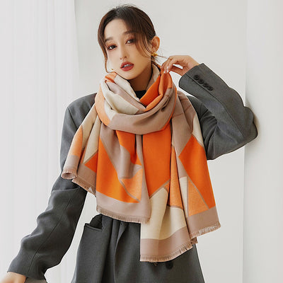 Bufanda Reversible Bicolor con Imitación Cashmere Premium - Image 7