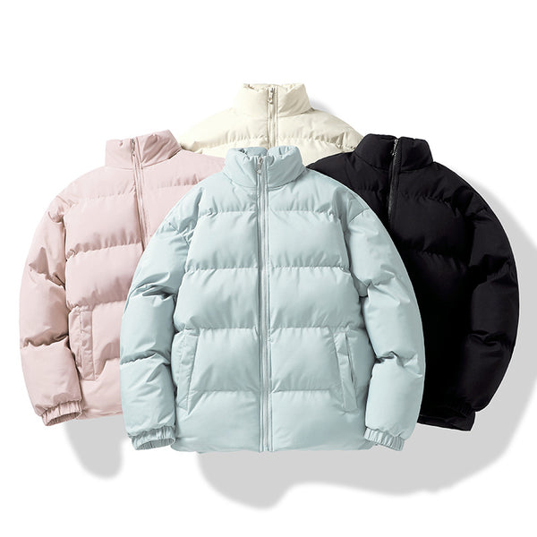 Abrigo Suelto Estilo Hong Kong Cuello Alzado Algodón Otoño Invierno