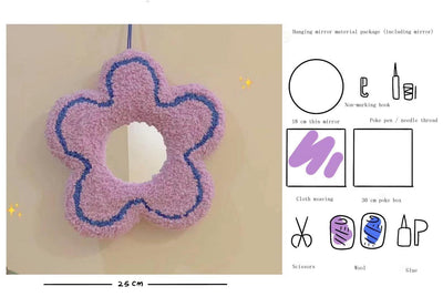 Kit de Espejo Decorativo con Flores DIY - Material para Manualidades - Image 16