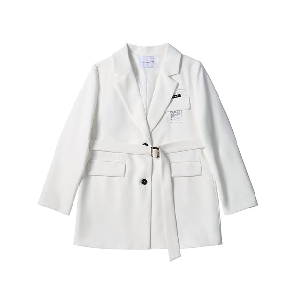 Blazer Casual Blanco para Commuter - Estilo Ejecutivo Moderno - Image 3