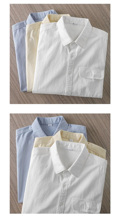 Camisa Blanca de Algodón Premium para Hombre con Bolsillos - Image 10