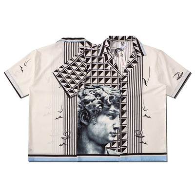 Camisa Hawaiana Estampada Completa con Flores - Cardigan Playa Manga Corta para Hombre - Image 11