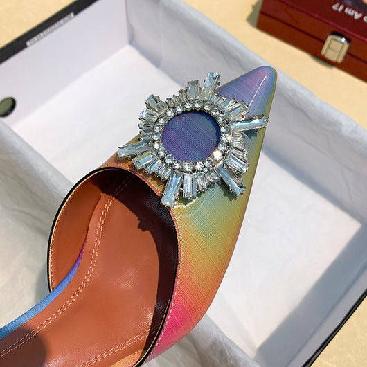 Tacones Degradado con Hebilla Dorada y Talón Tipo Copa de Vino - Image 8