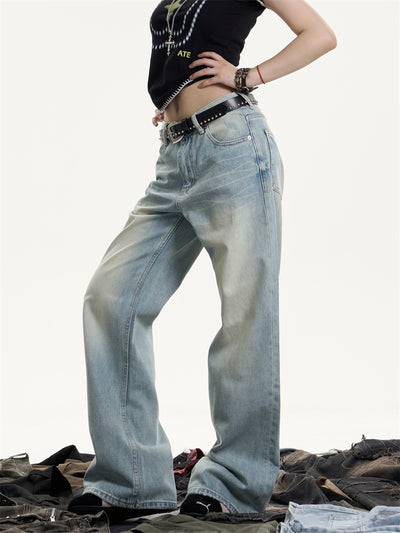 Jeans Vintage Desgastado Suelto con Efecto Whiskers para Mujer - Image 11