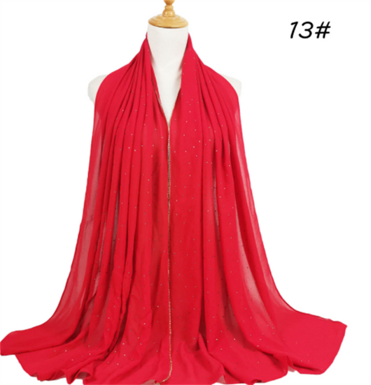 Pañuelo de Gasa Perla con Cuentas 70x180cm - Elegancia Versátil - Image 37