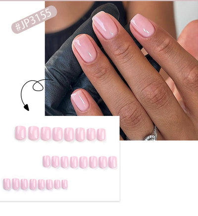 Uñas Postizas Cuadradas Cortas Color Sólido Clásico - Image 17