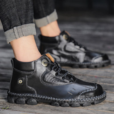 Botas Altas de Cuero Estilo Británico con Suela Antideslizante - Image 16