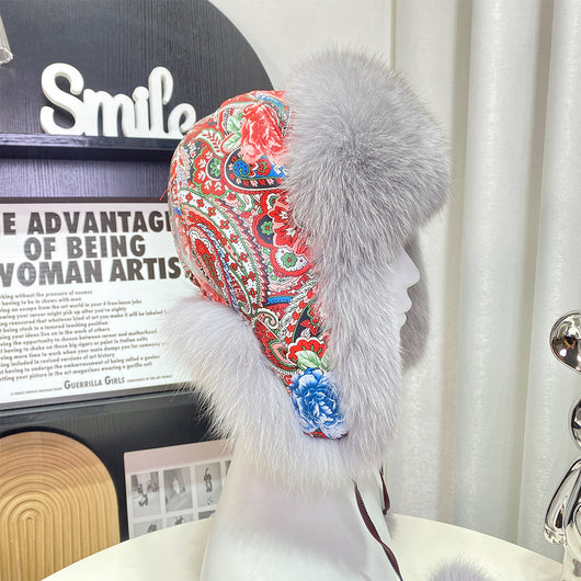 Gorro Ushanka con Orejas de Pelaje de Zorro Estilo Coreano - Image 33