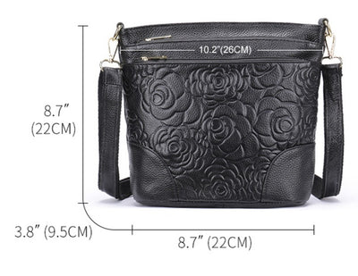 Bolso de Cuero Genuino para Mujer - Cartera Casual Tipo Mensajero - Image 21