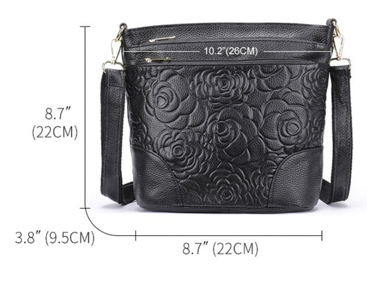 Bolso de Cuero Genuino para Mujer - Cartera Casual Tipo Mensajero - Image 21