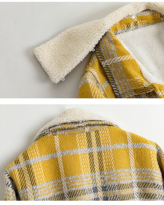 Chaqueta Tweed y Terciopelo a Cuadros para Mujer - Elegancia Sofisticada - Image 20