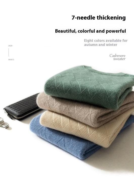 Suéter de Cuello Redondo en Cashmere Premium para Hombre - Image 28