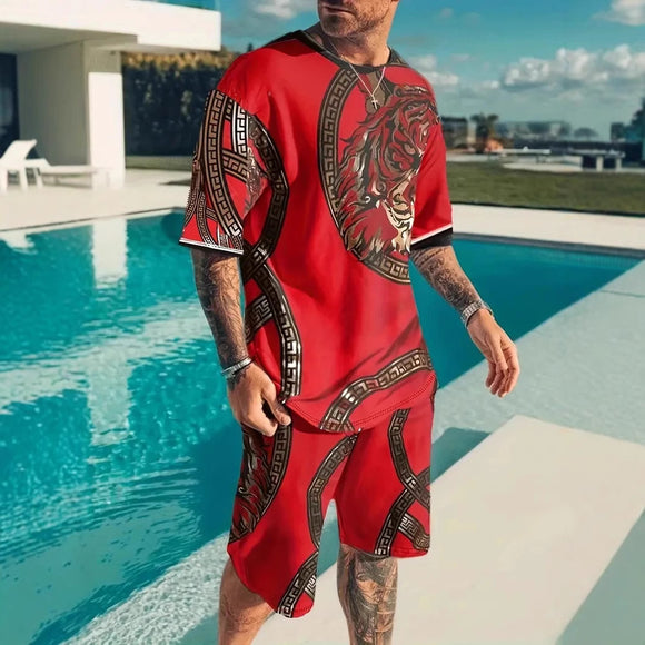 Conjunto Casual Holgado para Hombre con Tecnología de Impresión 3D