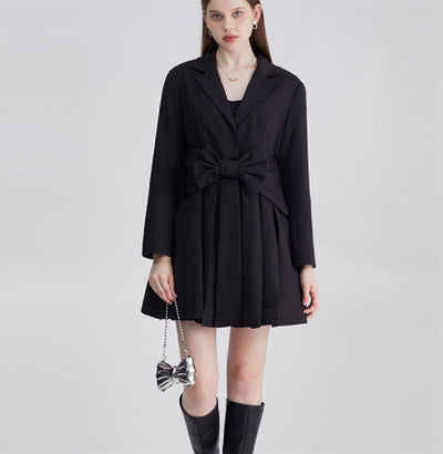 Vestido Negro Elegante Niña con Lazo Francés - Estilo Sofisticado