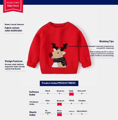 Suéter Navideño Grueso con Reno Cartoon - Abrigo Cálido para Invierno - Image 8