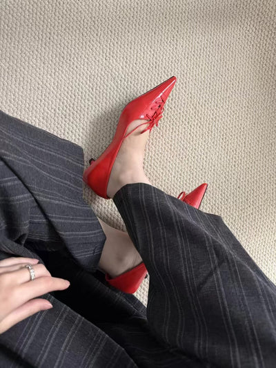 Zapatos de Tacón Grueso con Moño - Slip-on Cómodos y Elegantes - Image 11