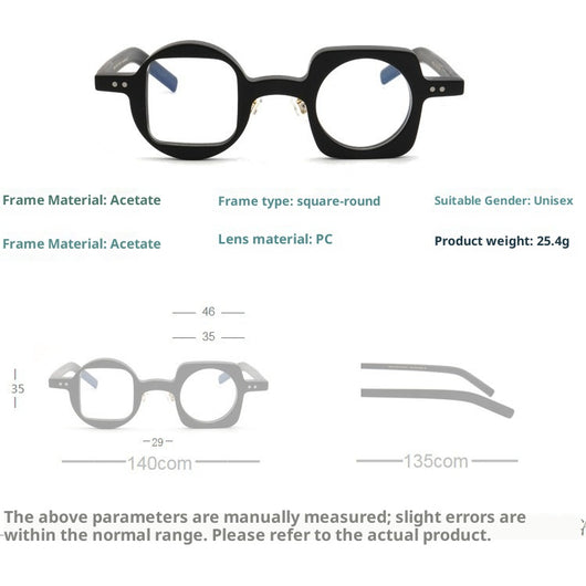 Gafas Ópticas Unisex de Acetato con Diseño Moderno y Personalidad - Image 3