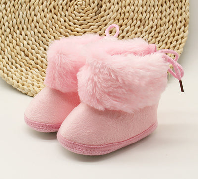 Zapatos de Bebé de Algodón Grueso con Suela Antideslizante y Terciopelo Suave