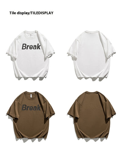 Camiseta Vintage Suelta de Verano con Estampado de Letras para Hombre - Image 11