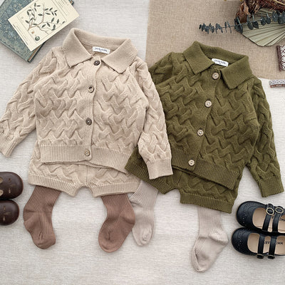 Conjunto de Cardigan y Jumper Unisex Estilo Europeo para Bebé - Image 19