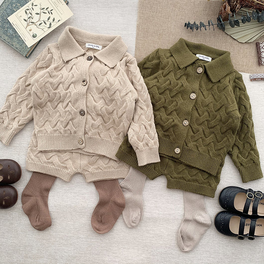 Conjunto de Cardigan y Jumper Unisex Estilo Europeo para Bebé - Image 19