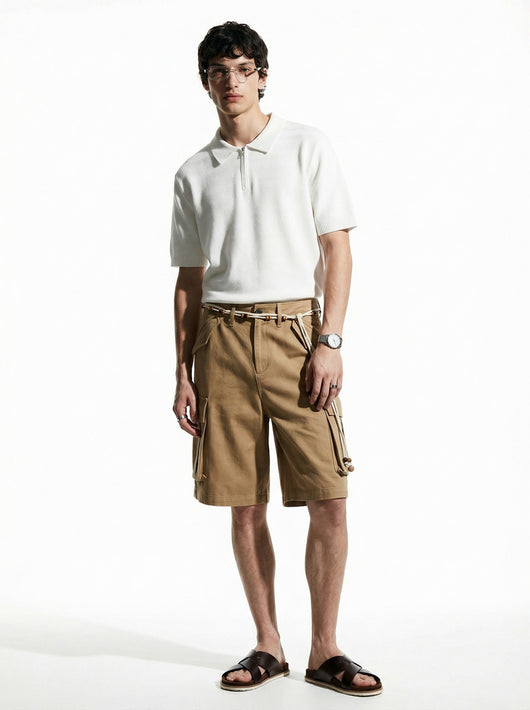 Polo Tejido Texturizado de Manga Corta para Hombre - Image 22