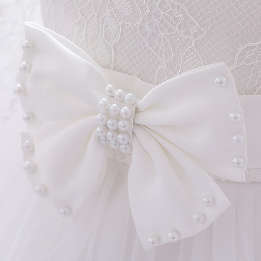 Vestido de Encaje Manga Larga para Niña de 1 Año - Ideal para Celebraciones - Image 9