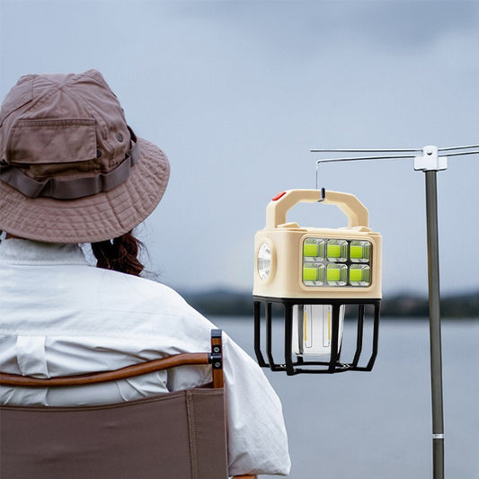Lámpara Solar Portátil para Camping - Luz Multifuncional para Tienda de Campaña