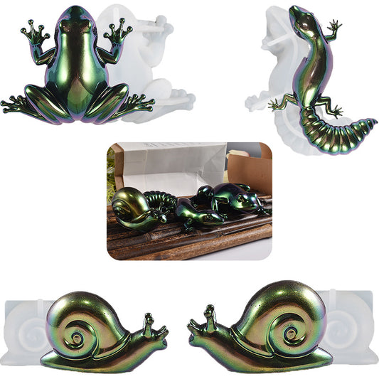Molde de Silicona para Adornos Pascuales - Rana, Lagartija y Caracol - Image 2
