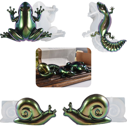 Molde de Silicona para Adornos Pascuales - Rana, Lagartija y Caracol - Image 2