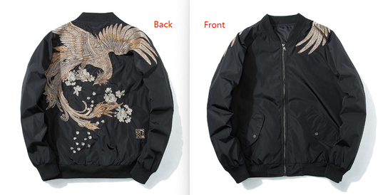 Chaqueta Beisbolera Ukiyo-e Fénix Bordada - Image 8